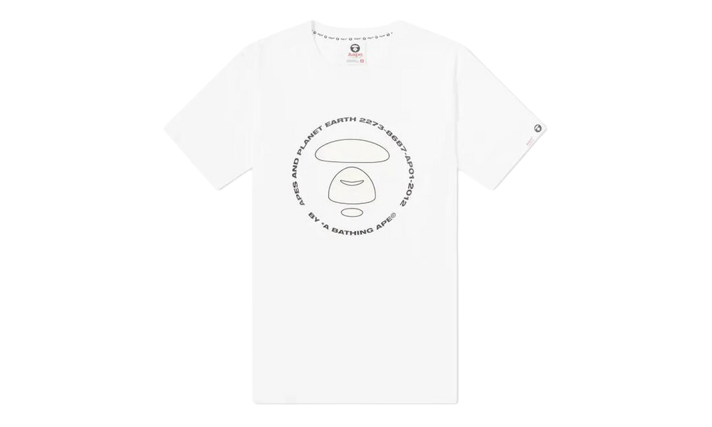AAPE Planet Earth Logo T-Shirt "White" BZNLT63GL