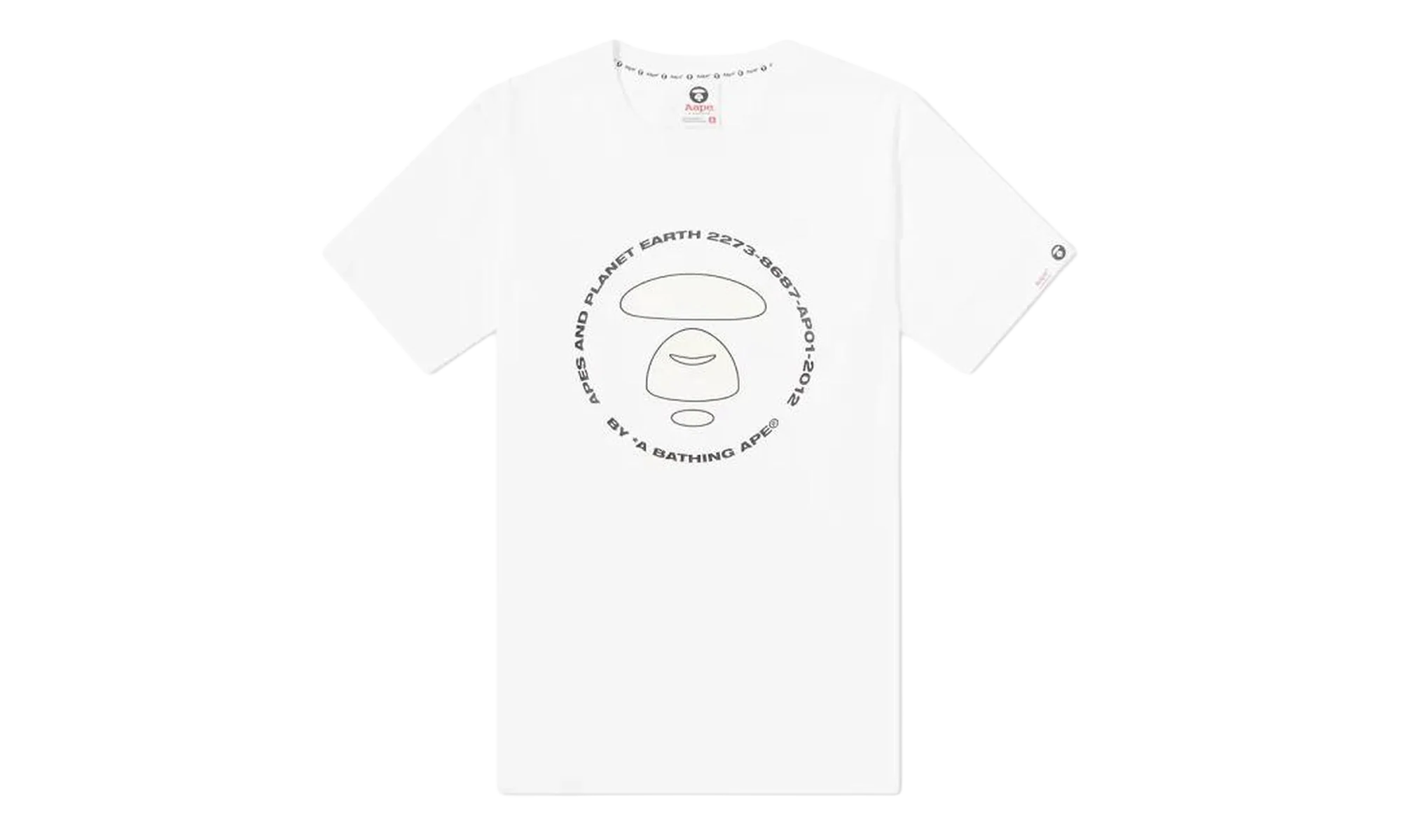 AAPE Planet Earth Logo T-Shirt "White" BZNLT63GL