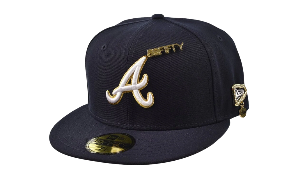 59FIFTY Atlanta Braves Fitted Hat "Navy / Gold" 60750701