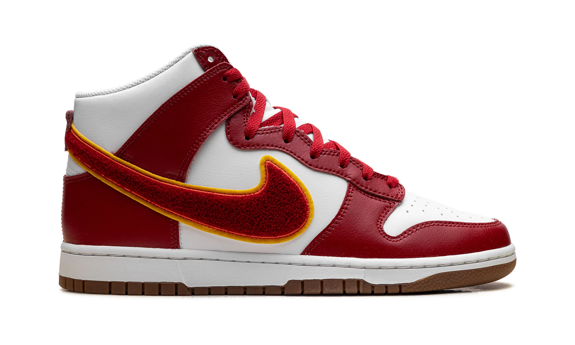 Dunk High "Chenille Swoosh White Gym Red" DR8805 101