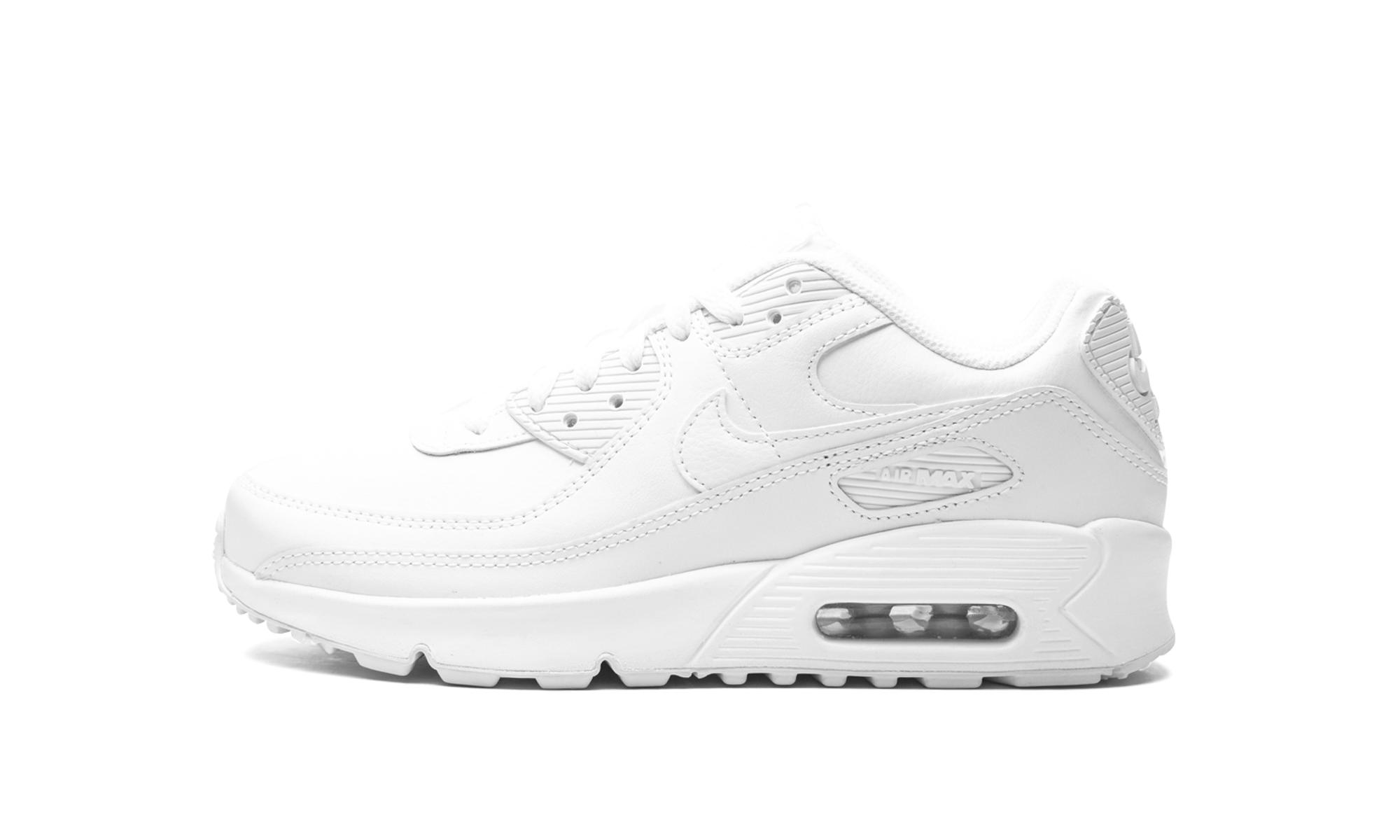 Air Max 90 Leather GS Triple "Triple White" CD6864 100