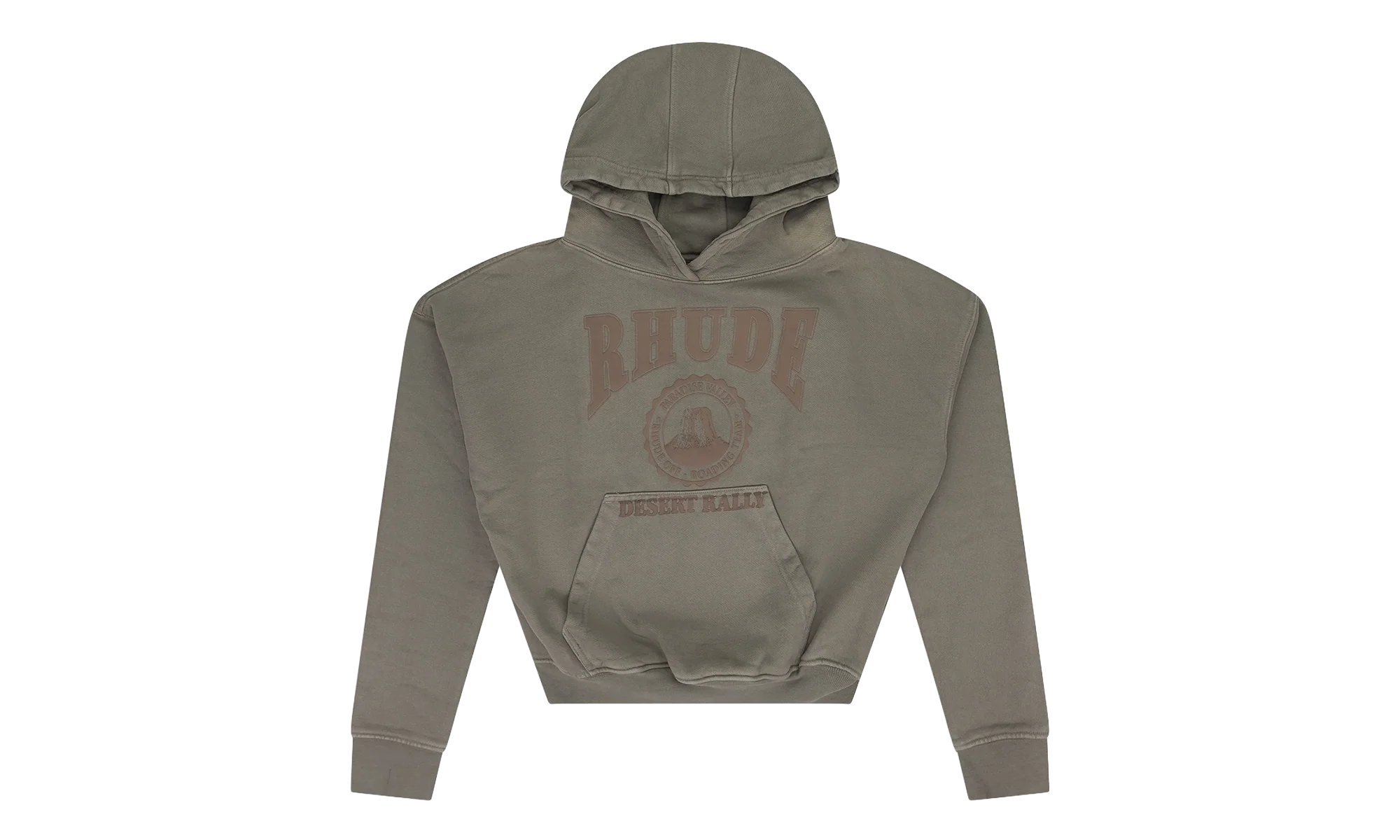 Desert Valley Cropped Hoodie "Elephant Green" RHPF23HO03012372 ELGRN