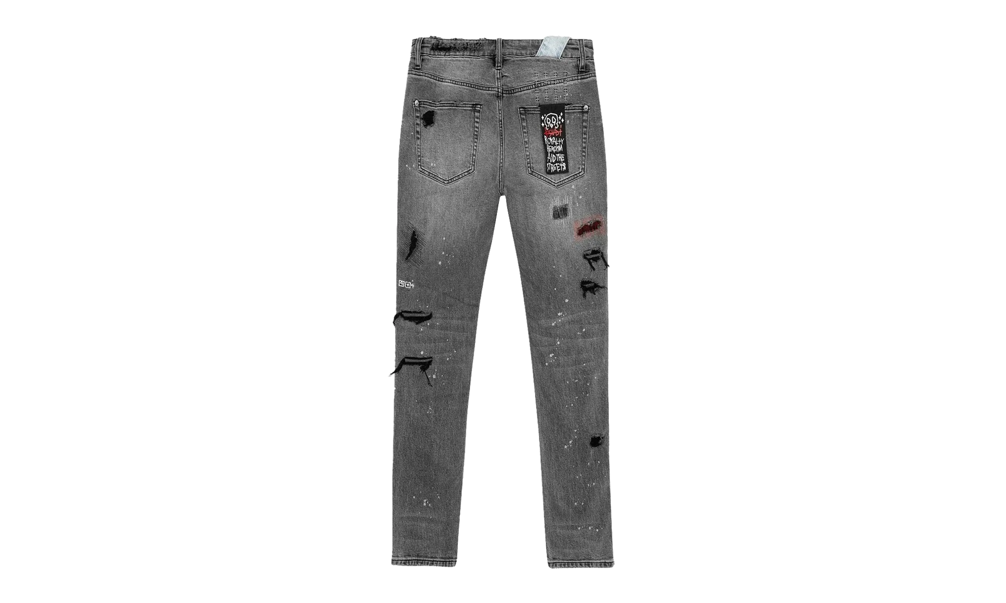 Ksubi X Juice Wrld Chitch Trashed Devil Jeans "Grey" 34BYF1RS