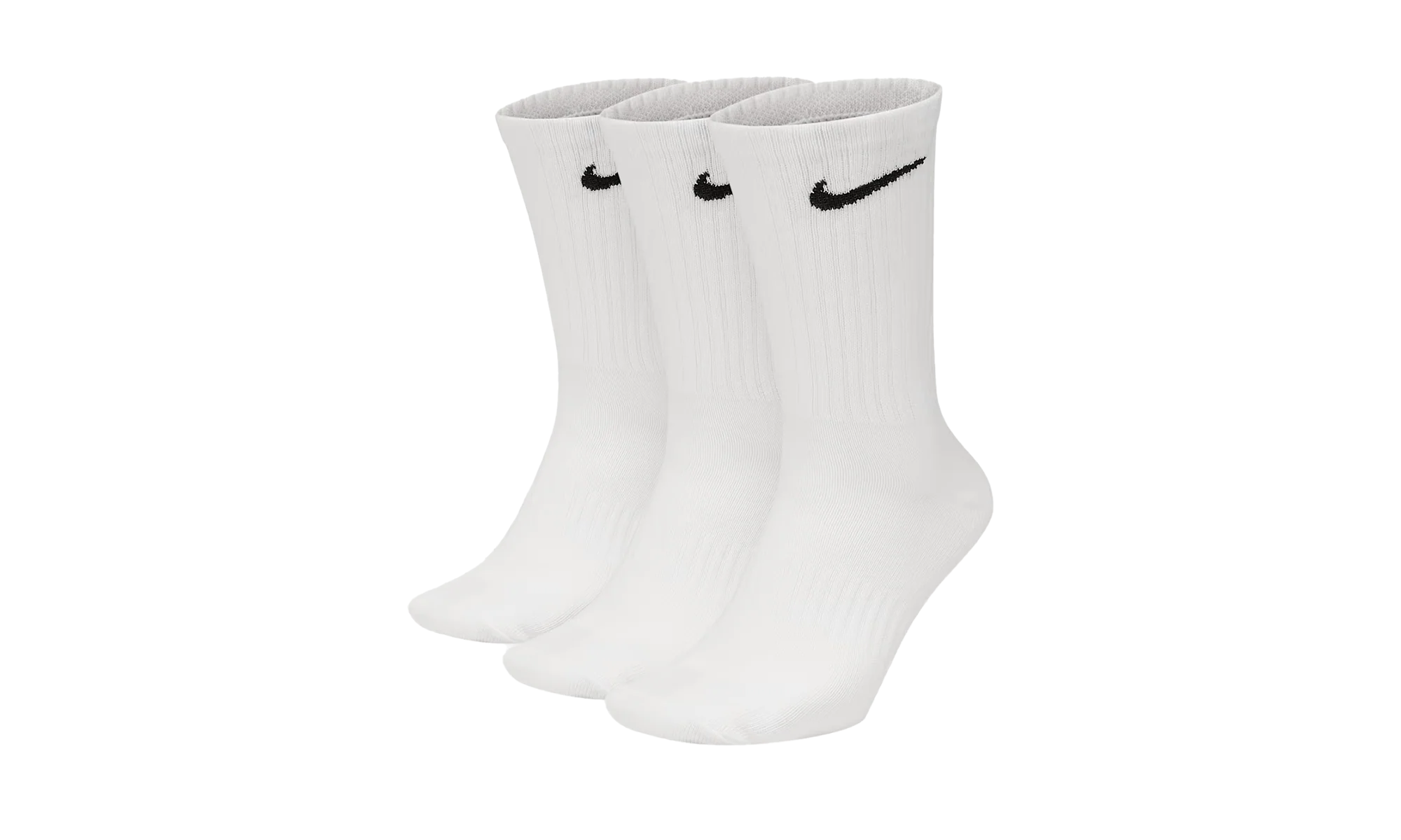 Everyday Lightweight Training Crew Socks (3 Pairs) "White / Black" SX7676 100
