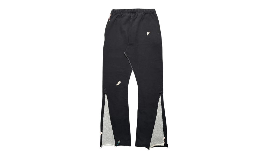 GD Logo Paint Splatter Flare Sweatpants (2024) "Washed Black White Multi" GDGDLFSWB