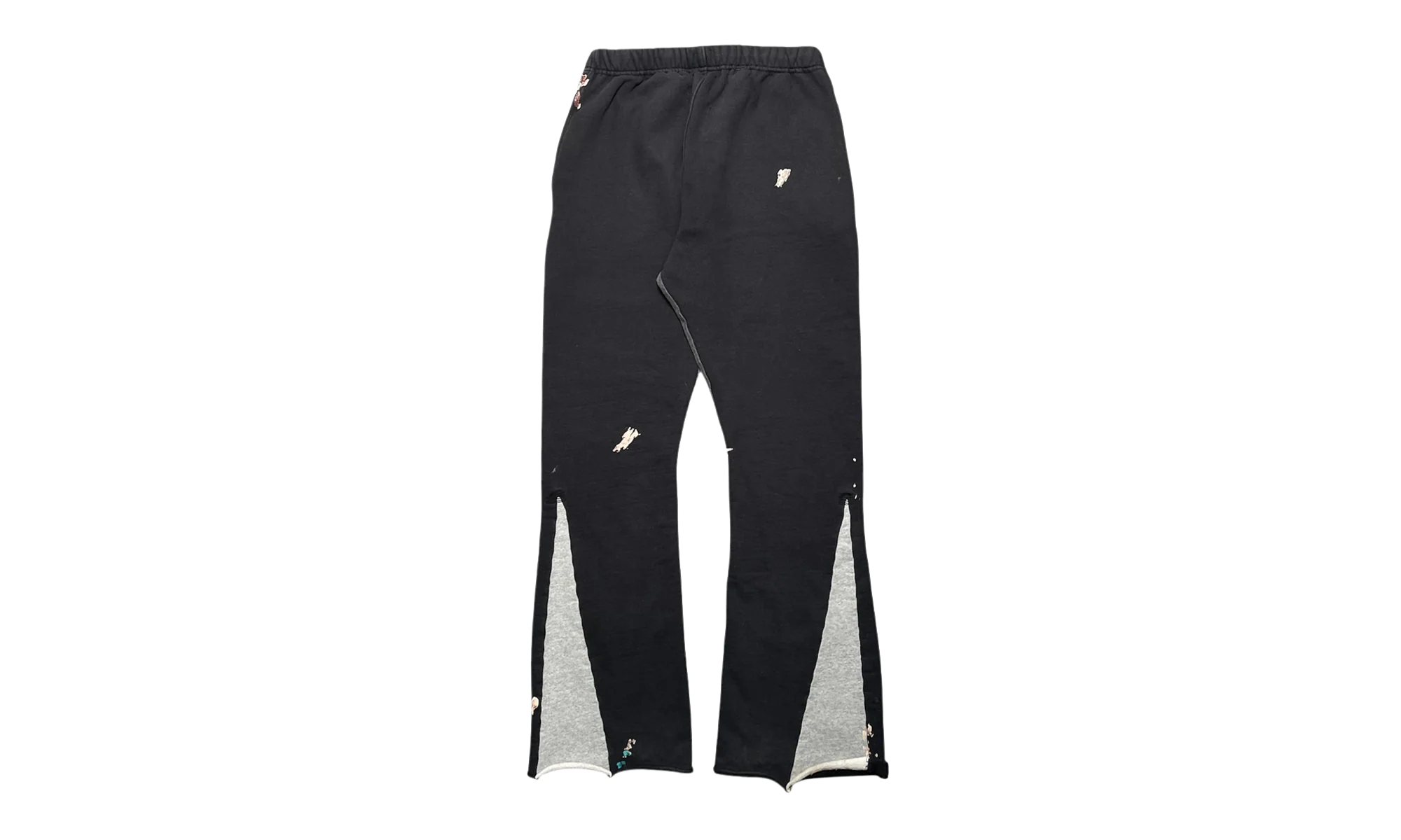 GD Logo Paint Splatter Flare Sweatpants (2024) "Washed Black White Multi" GDGDLFSWB