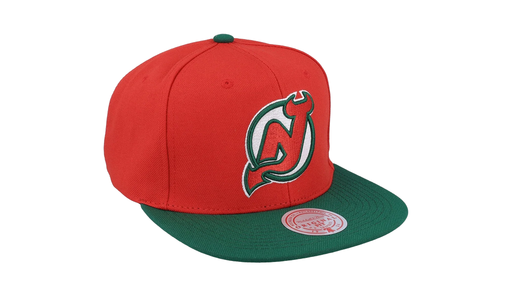 NHL Team 2 Tone 2.0 Snapback Cap "New Jersey Devils - Red / Green" HHSS5367 NJDYYPPPRDGN
