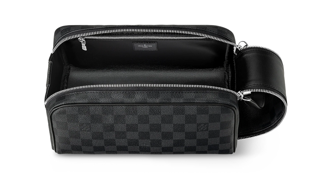 Dopp Kit Toilet Pouch "Damier Graphite Canvas" N40127