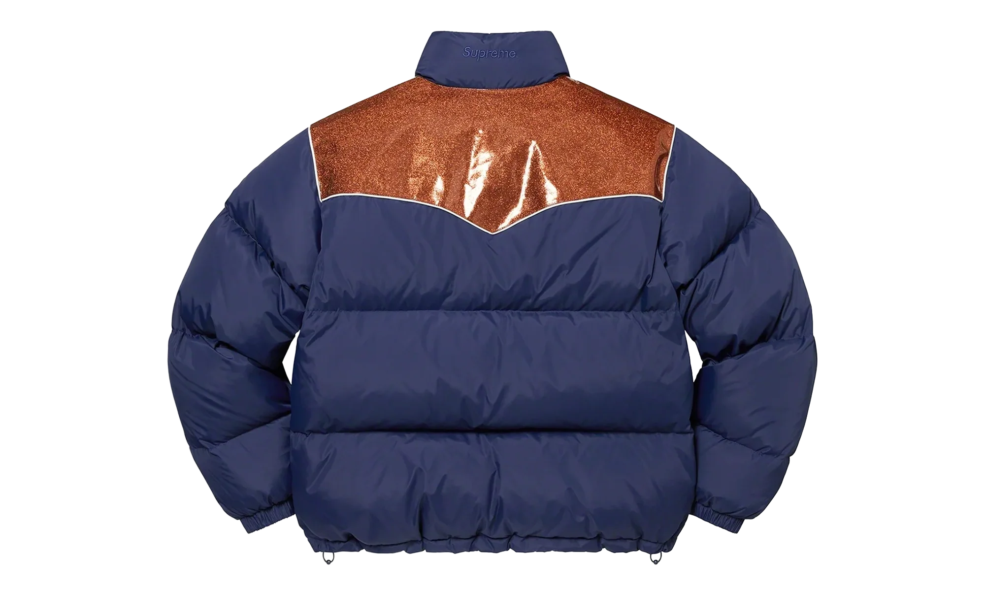 Glitter Yoke Down Puffer Jacket "FW22 - Navy" SU26914