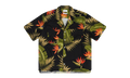 Snap Hawaiian Button-down Shirt "Black" RHD-MTPS-0095