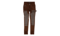 Denim Leather Workman Pants "Brown" MDS121 210