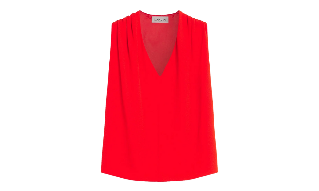 SILK SLEEVELESS BLOUSE "Red" RW TO0106 5609 P23 37