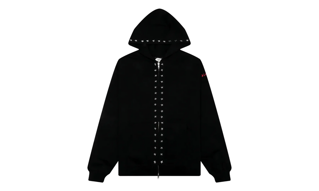 Dane Studded Full Zip Hoodie "Zero - Black" P26SPZ002-BLK