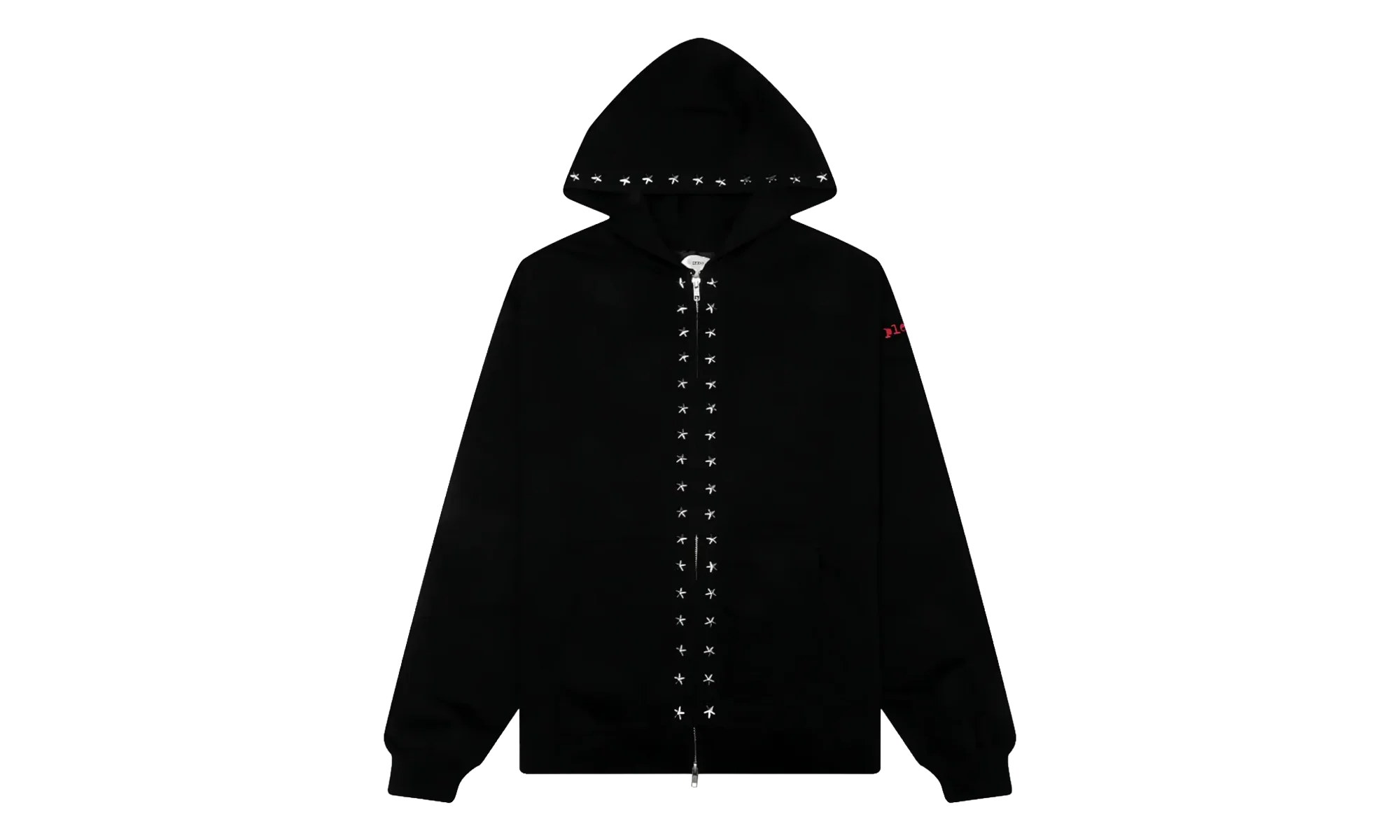 Dane Studded Full Zip Hoodie "Zero - Black" P26SPZ002-BLK