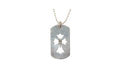 Dagger Dog Tag Pendant & Ball Chain "Silver" CHRM0664
