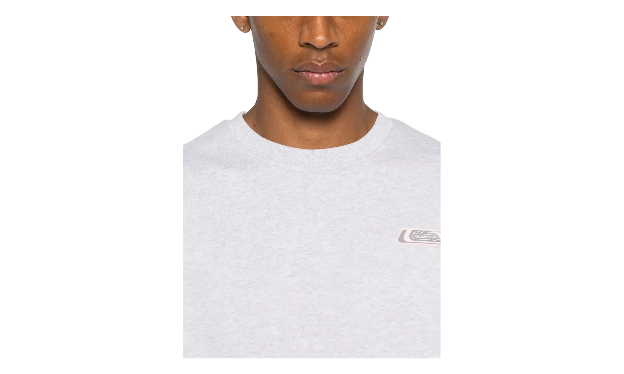 PVC Patch Grey Marle Jersey T-Shirt "Grey" MAW25 JTS 044 02