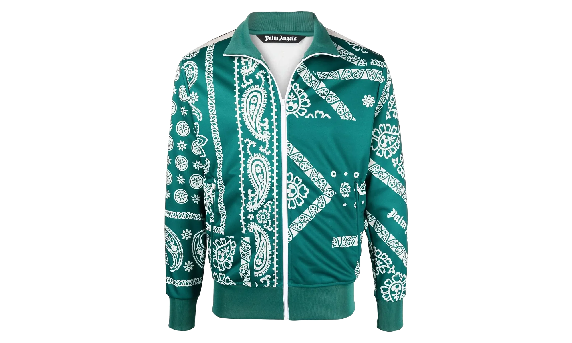 Bandana Track Jacket "Green / White" PMBD001F21FAB0055501