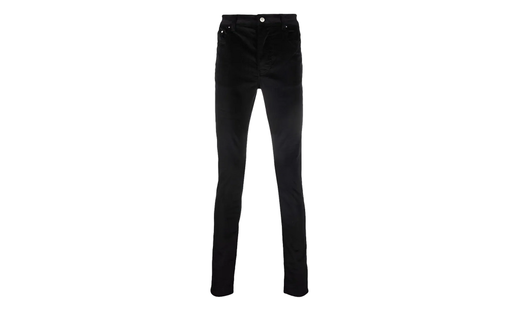 Velour Skinny Stack Denim Jeans "Black" MDS086 001