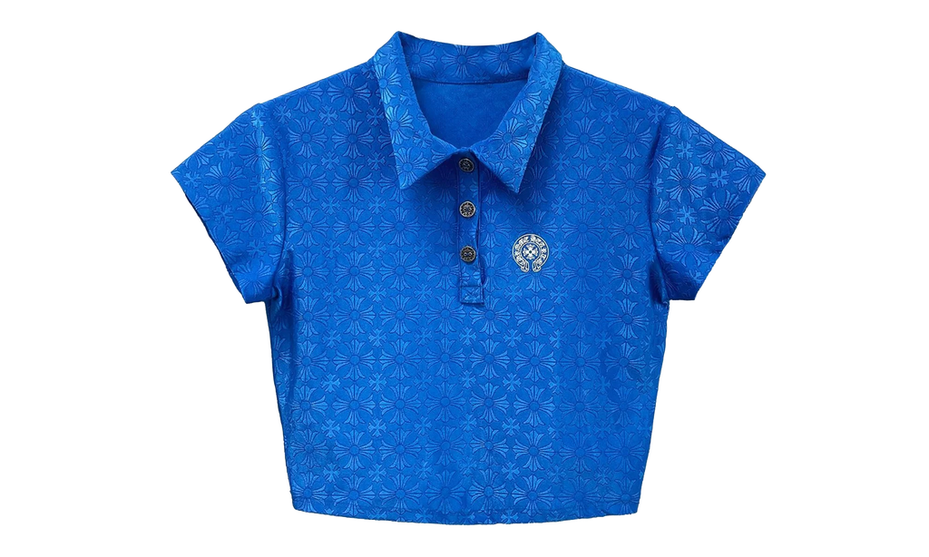 Cross Pattern Polo Tee WMNS "Blue" CHRM0826