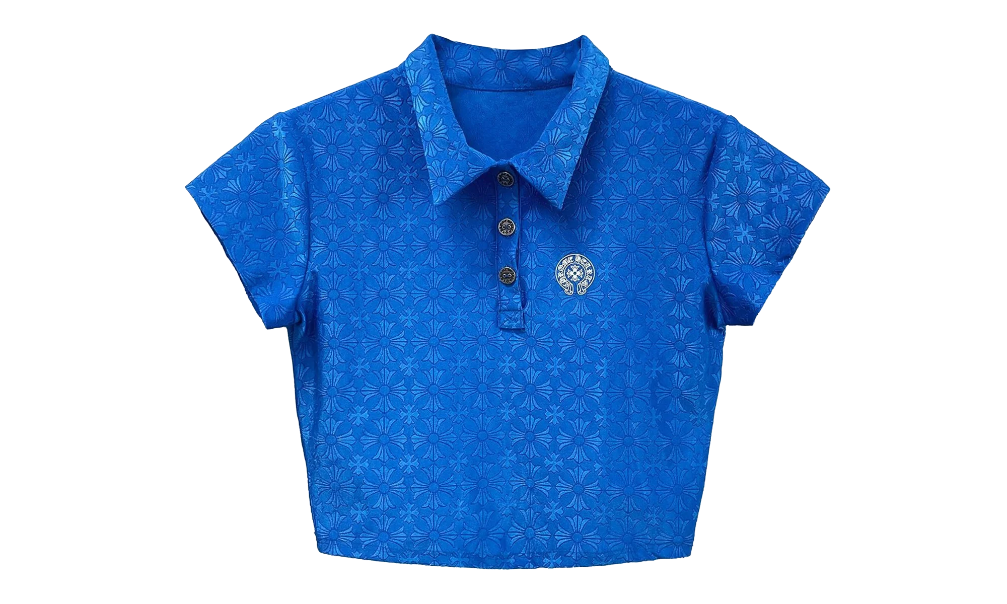 Cross Pattern Polo Tee WMNS "Blue" CHRM0826