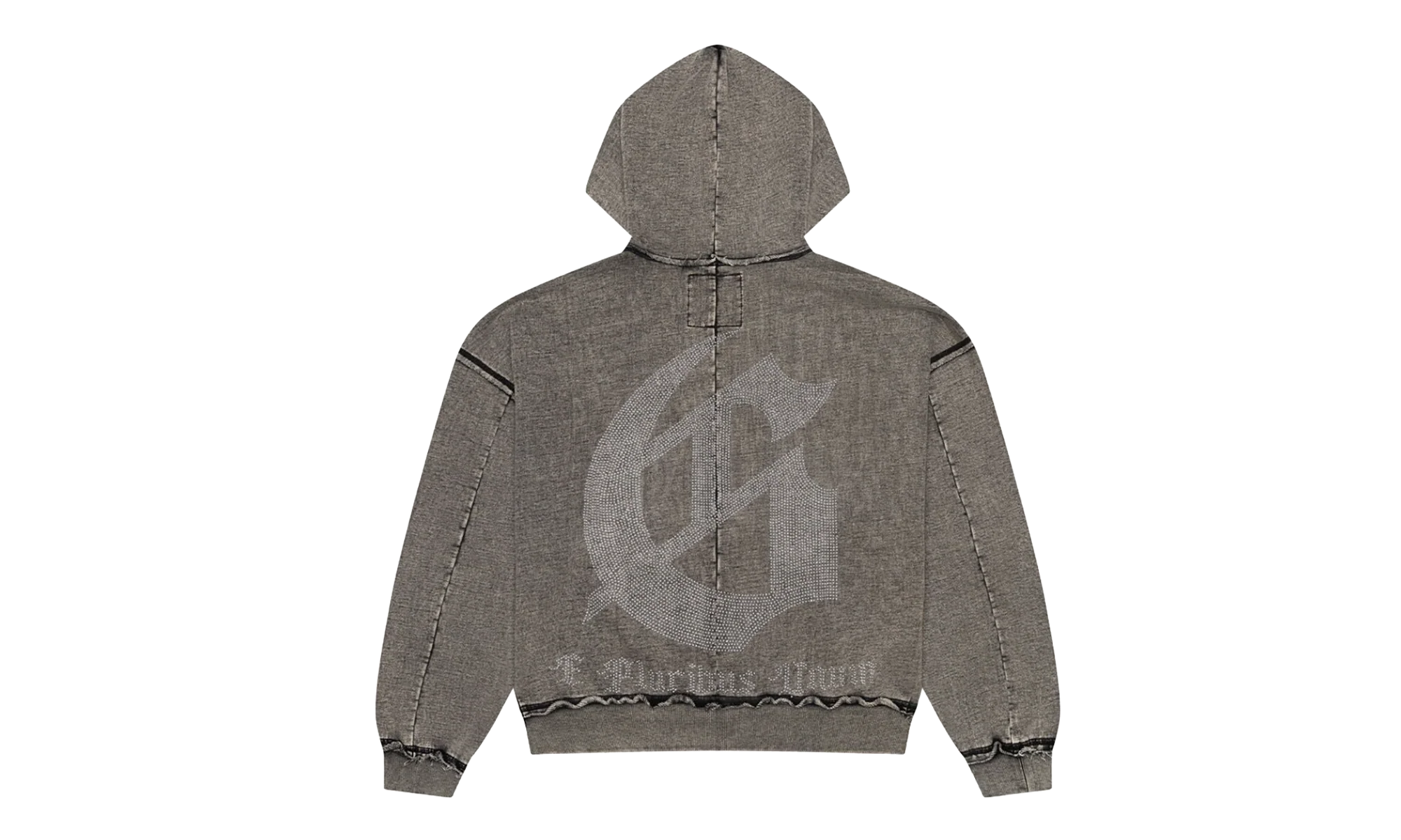 Studded OG Logo Hoodie "Grey Wash" GS009