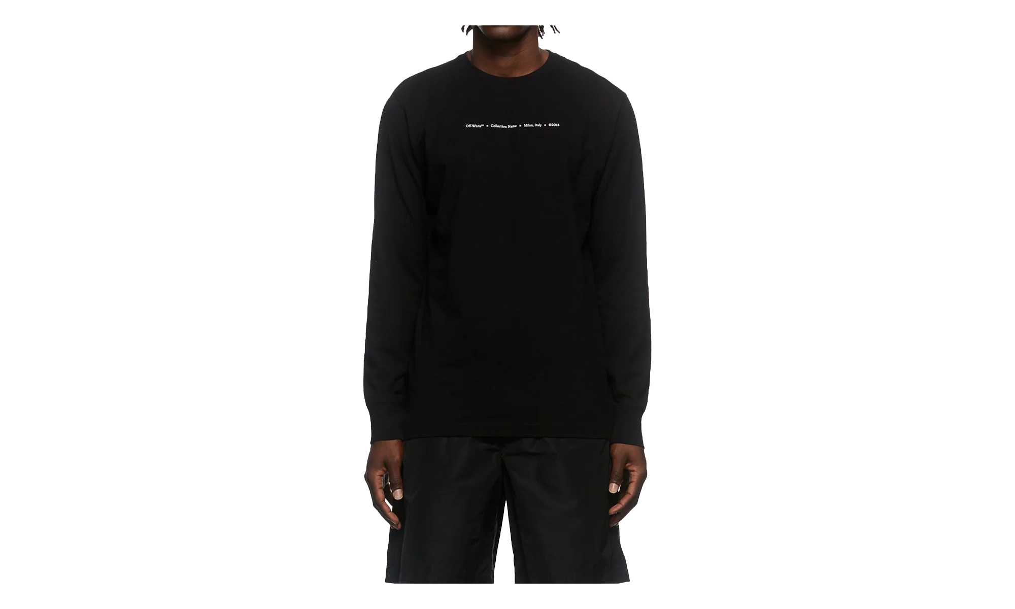 Logo-Print T-shirt "BLACK/MULTI-COLOR" OMAB001F21JER0021084