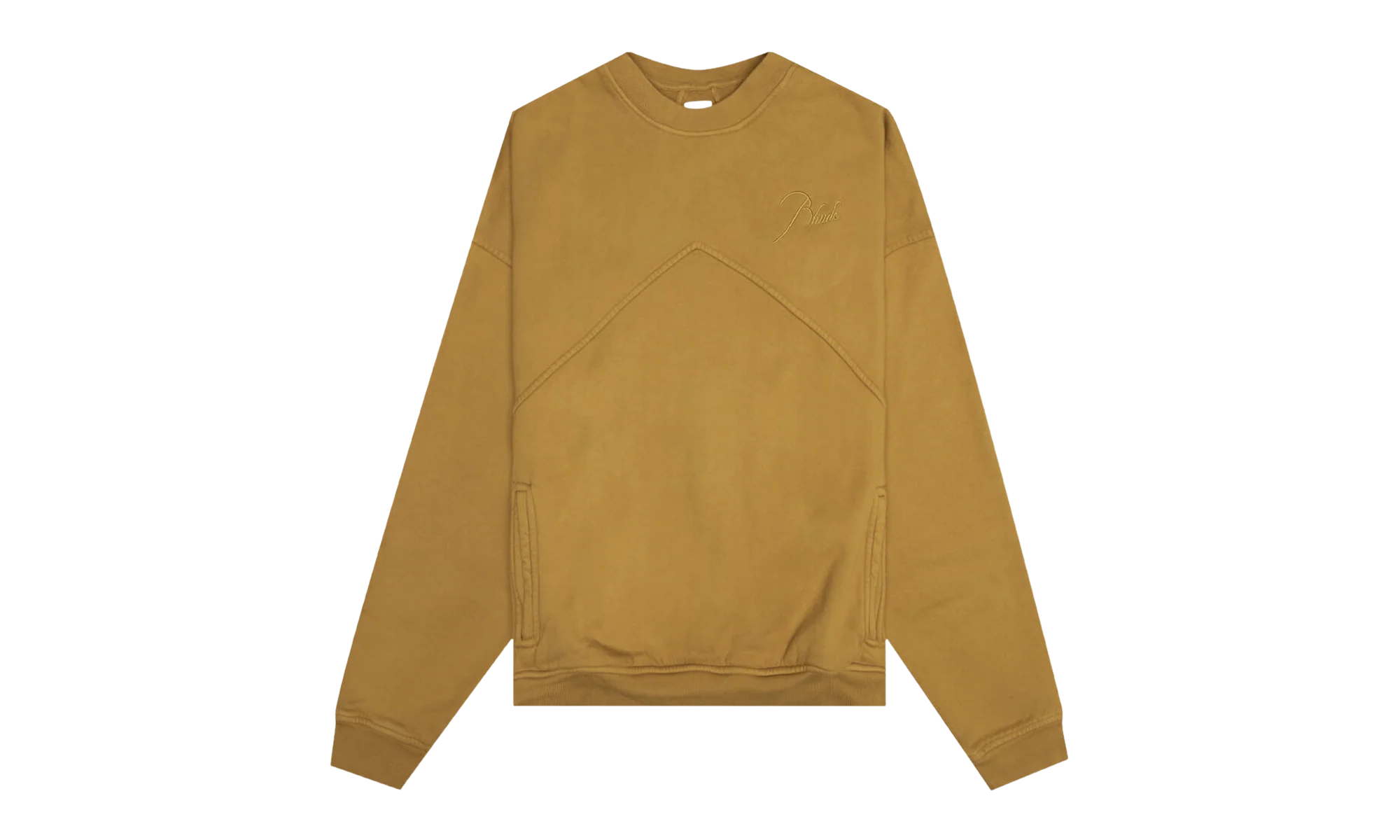 Embroidered Crewneck "Mustard" RHFW22SW050121210121