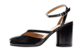 Brushed Leather Tabi Sandal Pump H80 "Black" S58WP0280P8193T8013