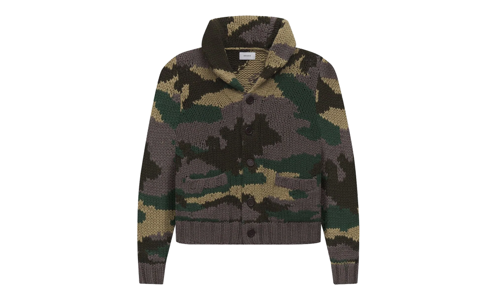 KNIT CARDIGAN SWEATER "CAMOUFLAGE" RHCAMOCARDIGAN MUL
