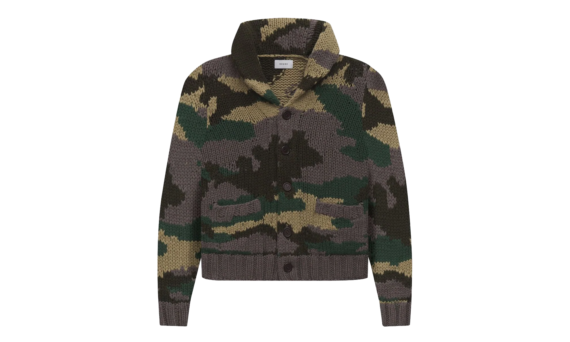 KNIT CARDIGAN SWEATER "CAMOUFLAGE" RHCAMOCARDIGAN MUL