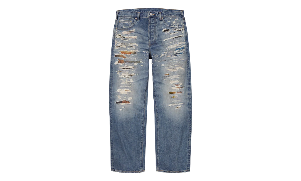 MM6 Maison Margiela Distressed Loose Fit Selvedge Jean "SS26 - Blue" SU27182