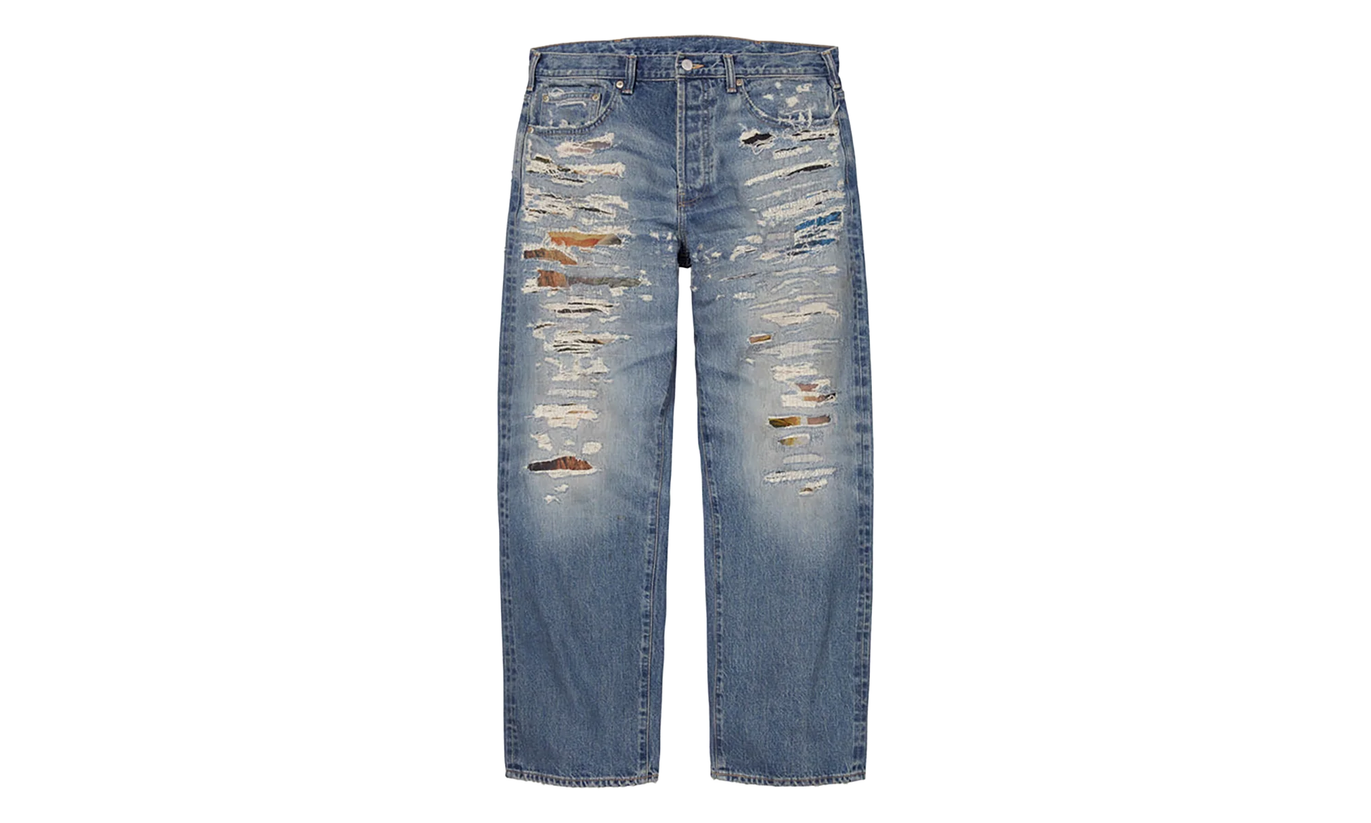 MM6 Maison Margiela Distressed Loose Fit Selvedge Jean "SS26 - Blue" SU27182