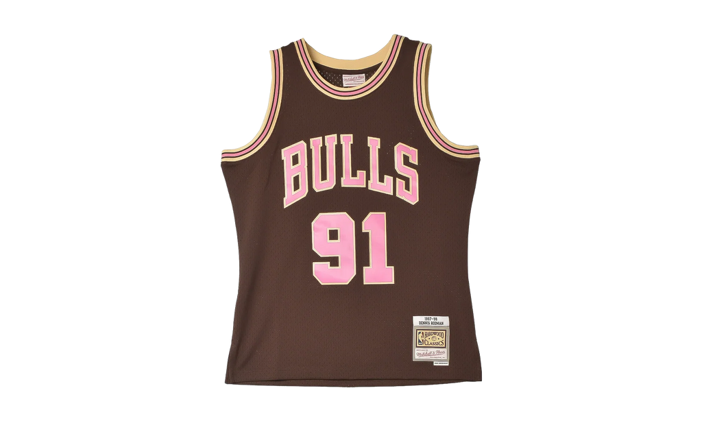 Brown Sugar Bacon Dennis Rodman Swingman Jersey "1997 Chicago Bulls - Brown" TFSM6695 CBU97DRDBROW