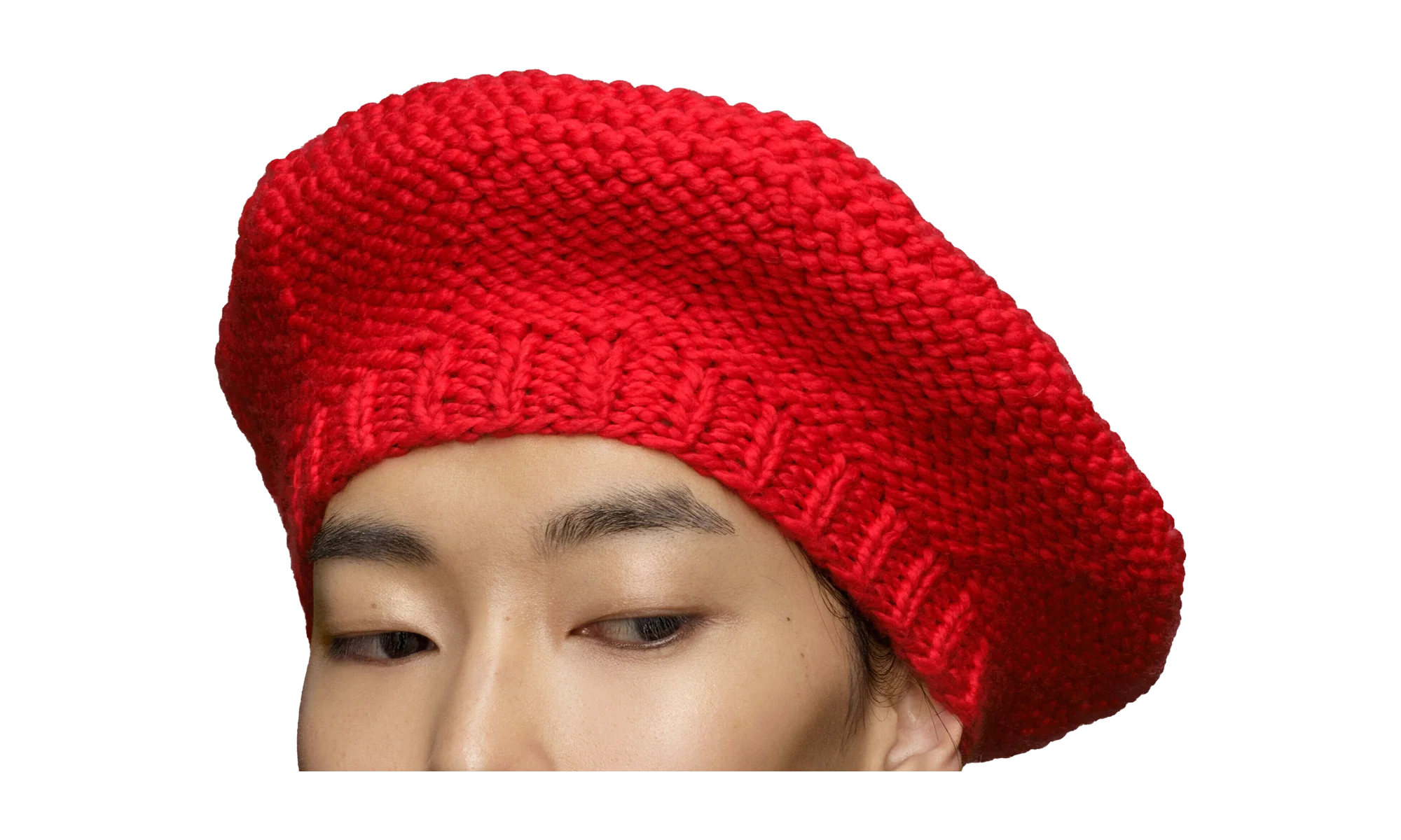 KNITTED BERET "RED" S50TC0072S18420314