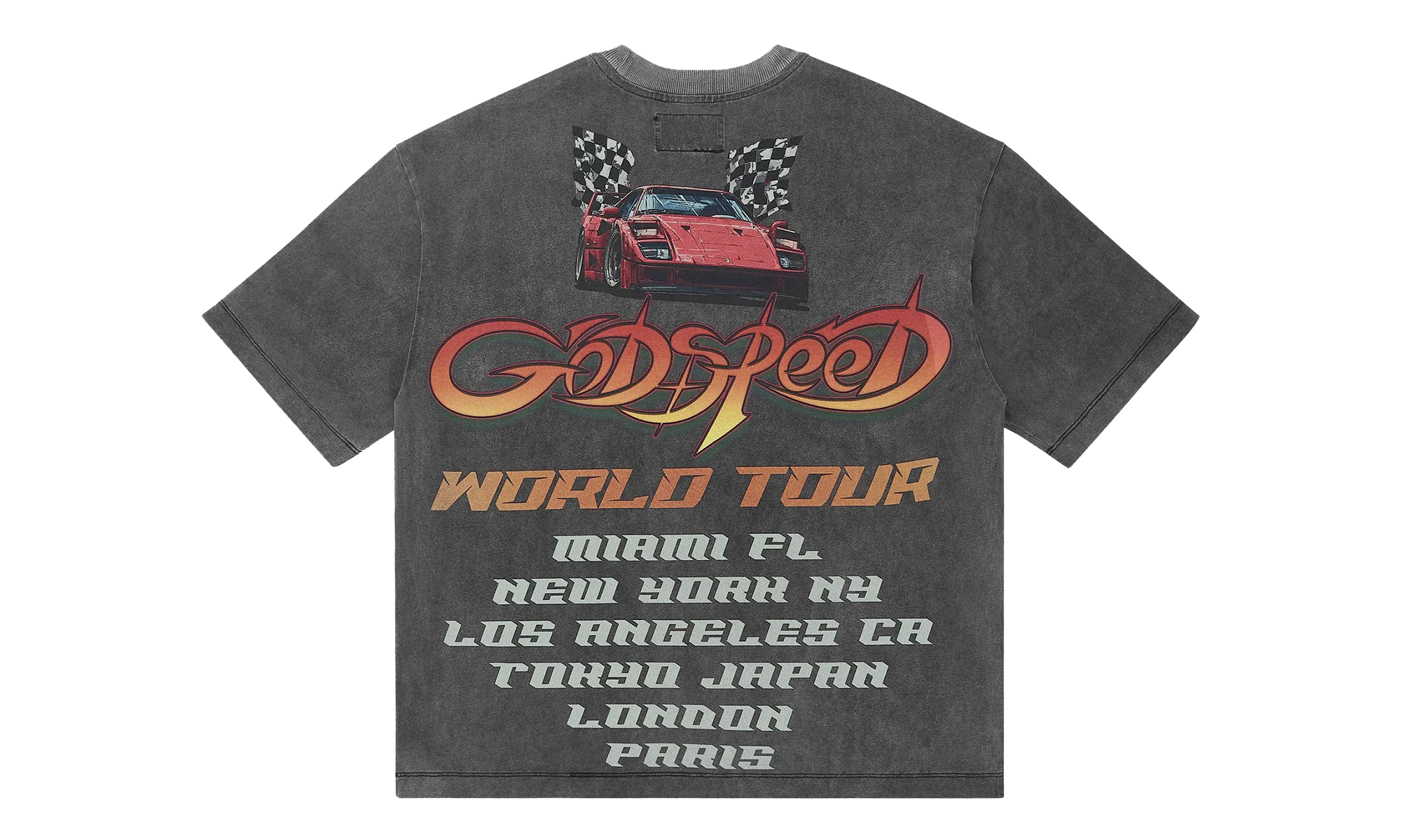 South Beach Drive Miami Superrun T-Shirt "Grey Wash" GS187