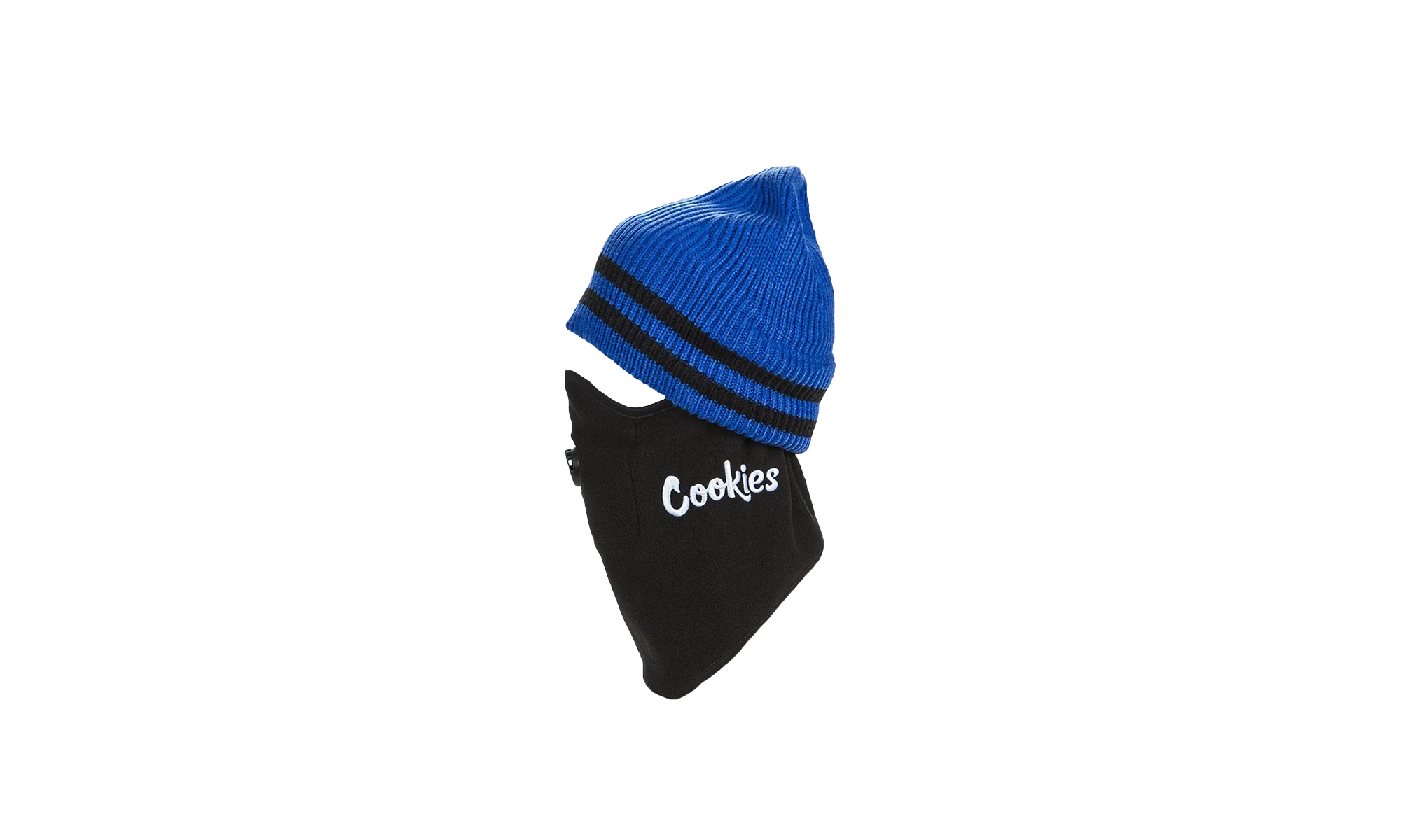 Glaciers Of Ice Jacquard Stripe Beanie Face Mask "Blue" 1546X4338 BLU