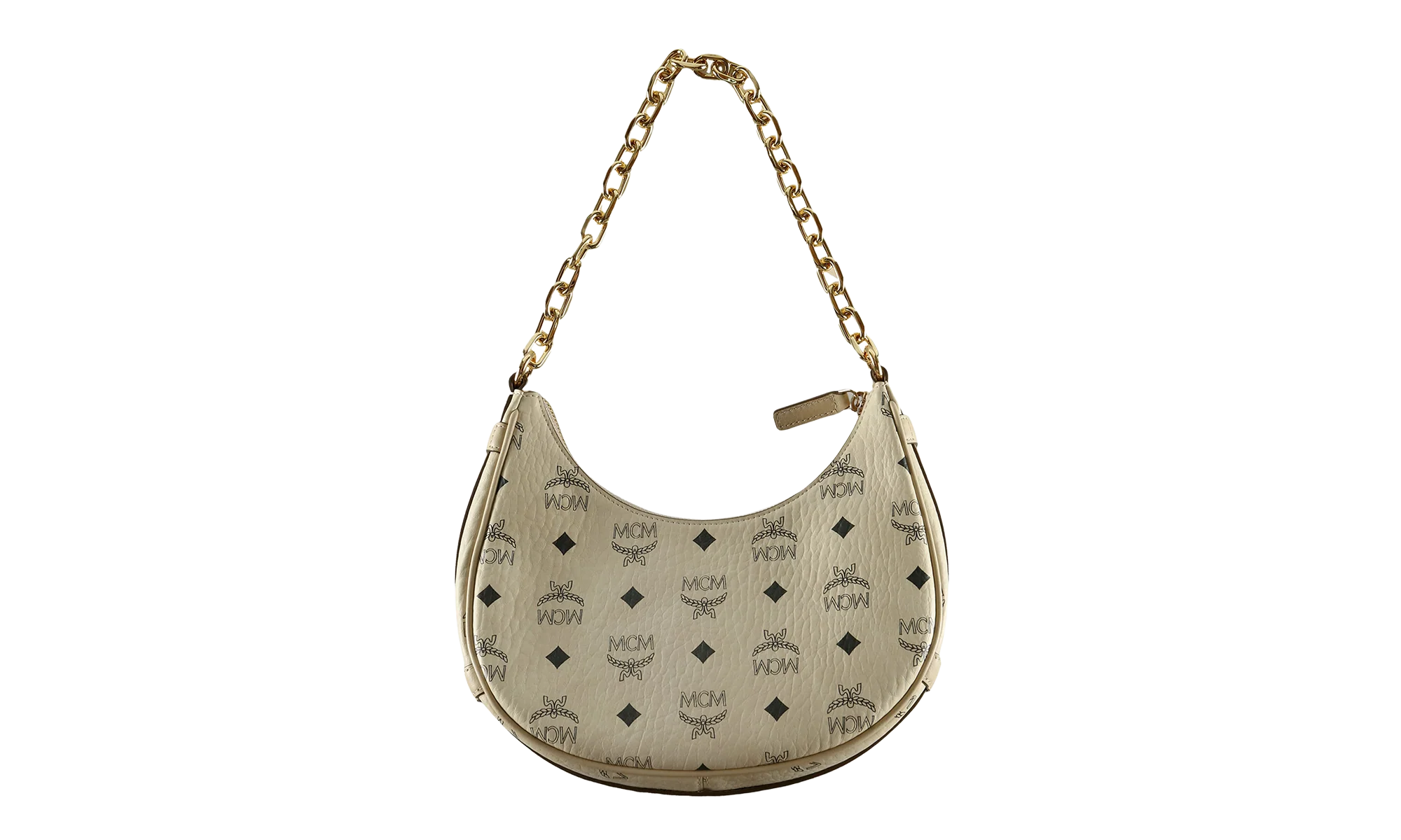 Aren Vi Hobo Bag "BEIGE/BLACK - Small" MWHFATA02 BEIGEBLACK
