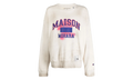 Distressed Teddy Bear Logo Crewneck Sweatshirt "Cream Multi" J10PO513 WHITE
