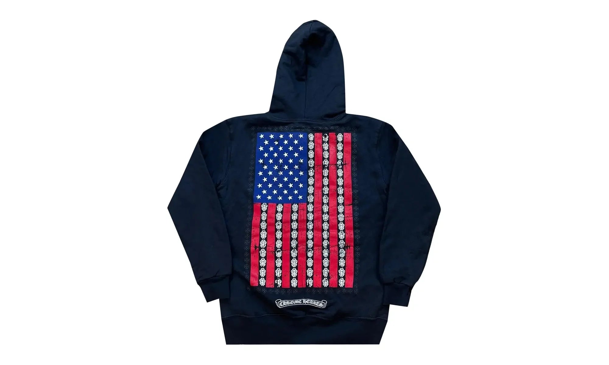 American Flag Fleece Hoodie "Black" CHRM0693