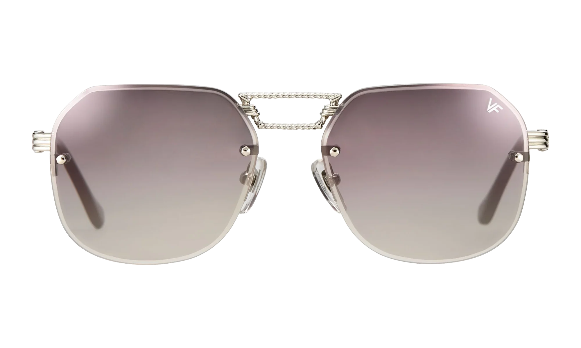 CEO Bevel Rimless Drill Mount 18KT "White Gold / Pastel Mauve Flash Silver" DMCE2 0009 48B4