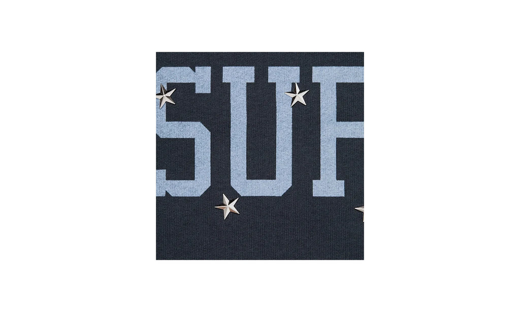 Stars Studded Hooded Sweatshirt "FW25 - Navy" SU26907