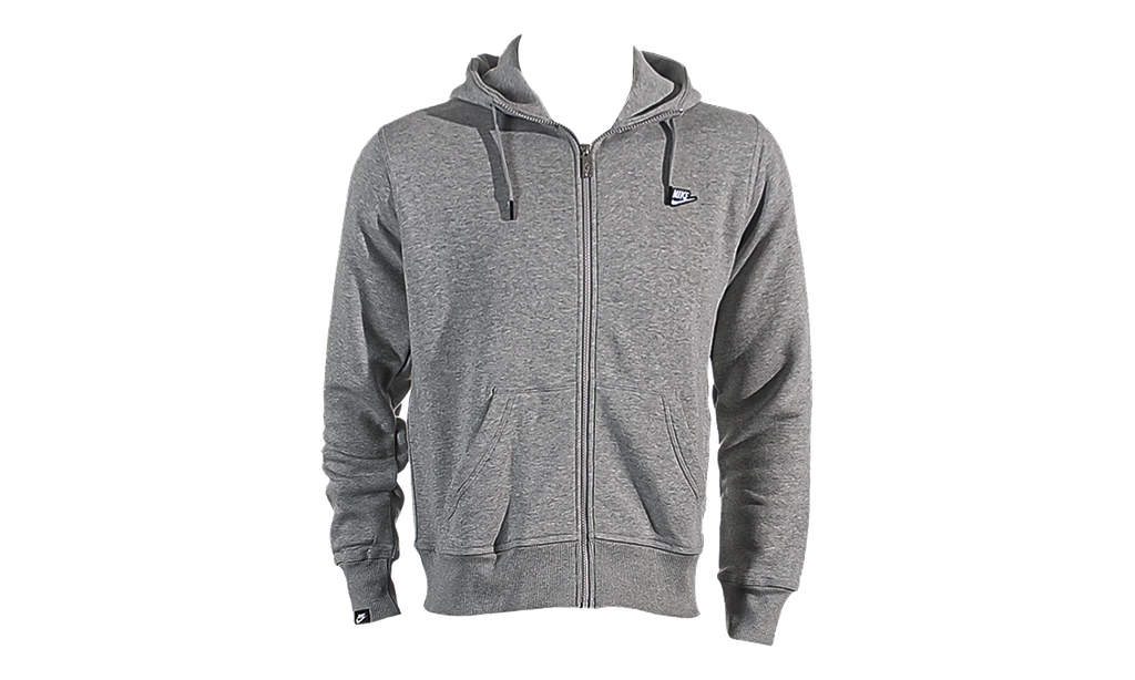 Brushed Fleece Zip Hoodie "Heather Grey / Black" 502638 063