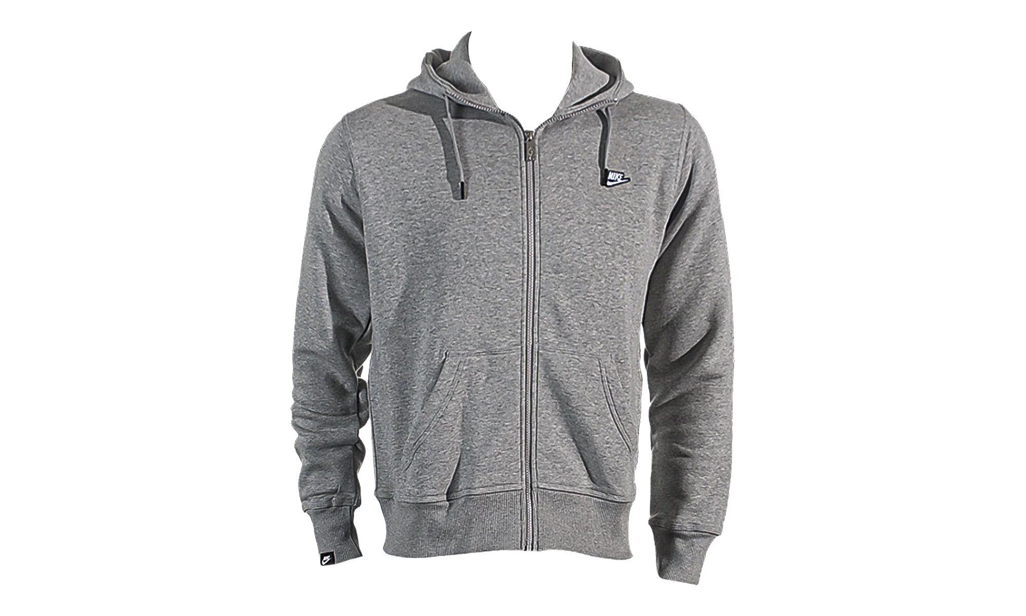 Brushed Fleece Zip Hoodie "Heather Grey / Black" 502638 063