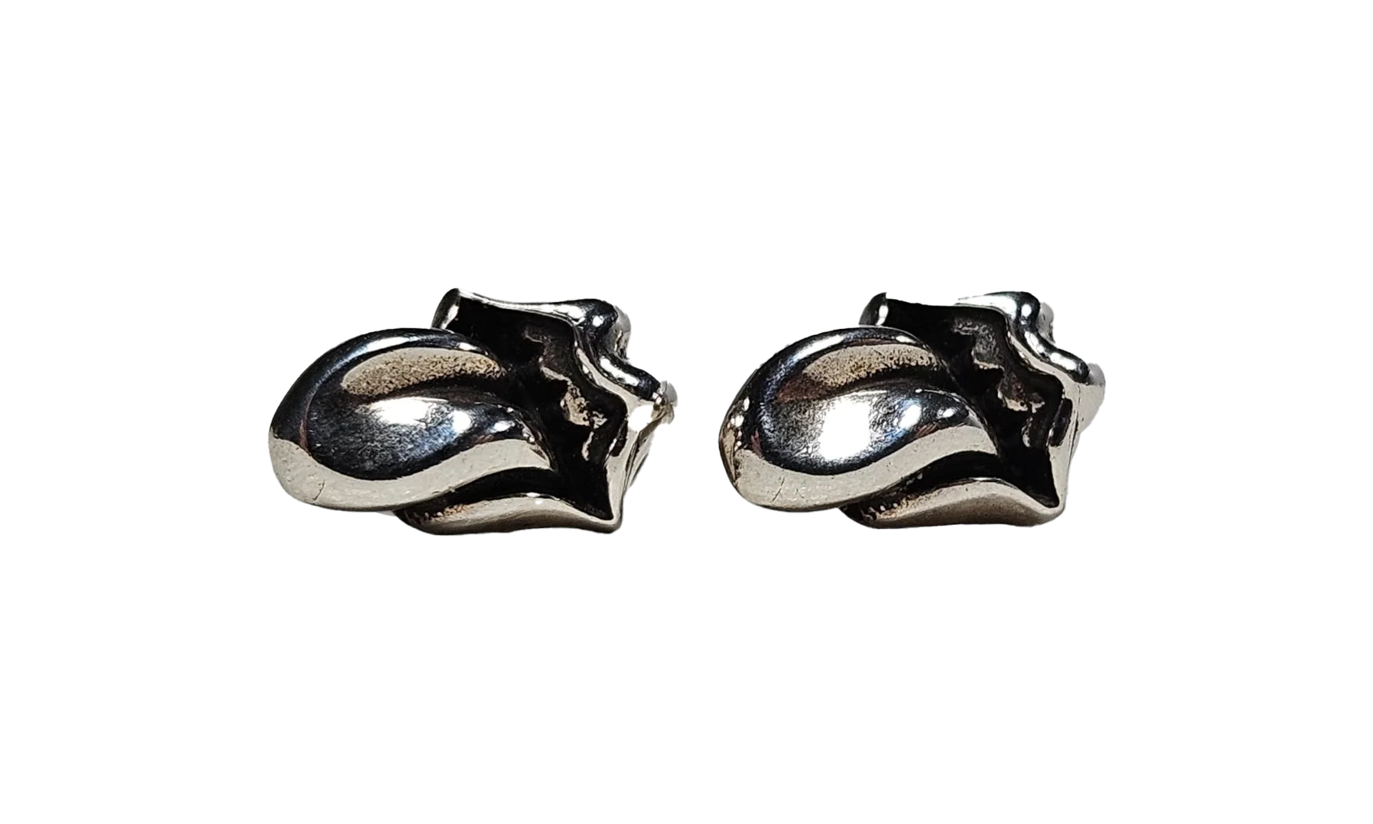 Rolling Stones Stud Earrings "Pair - Silver" CHRM0646