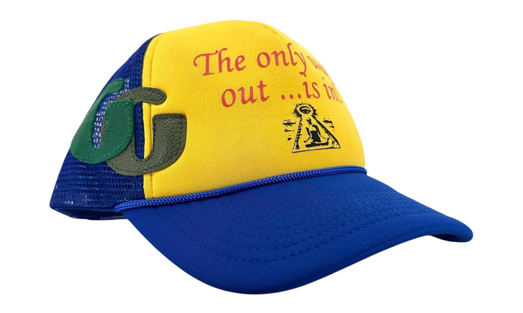 Only Way Out Trucker Hat "Blue Yellow" GD108