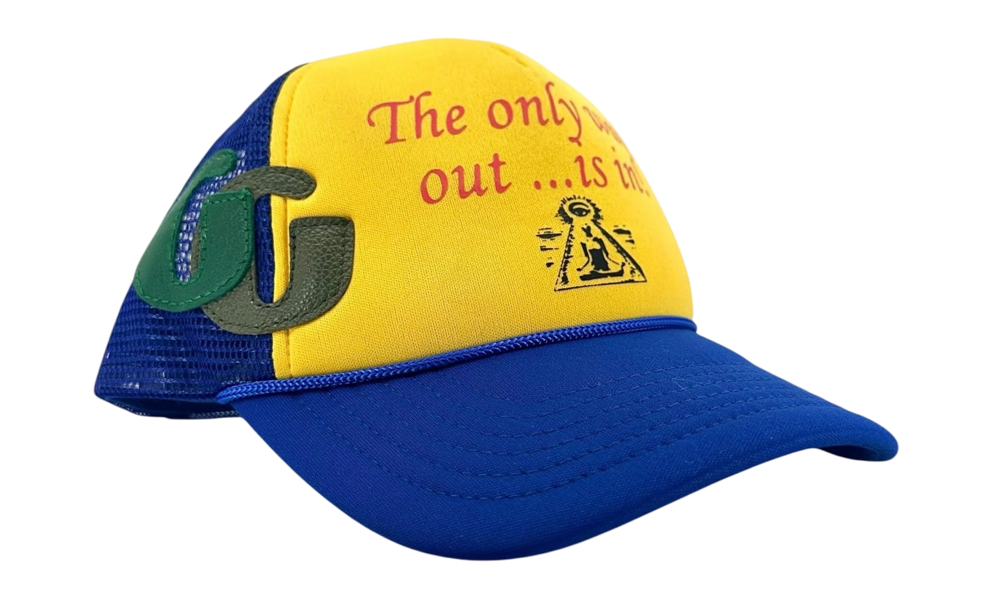 Only Way Out Trucker Hat "Blue Yellow" GD108