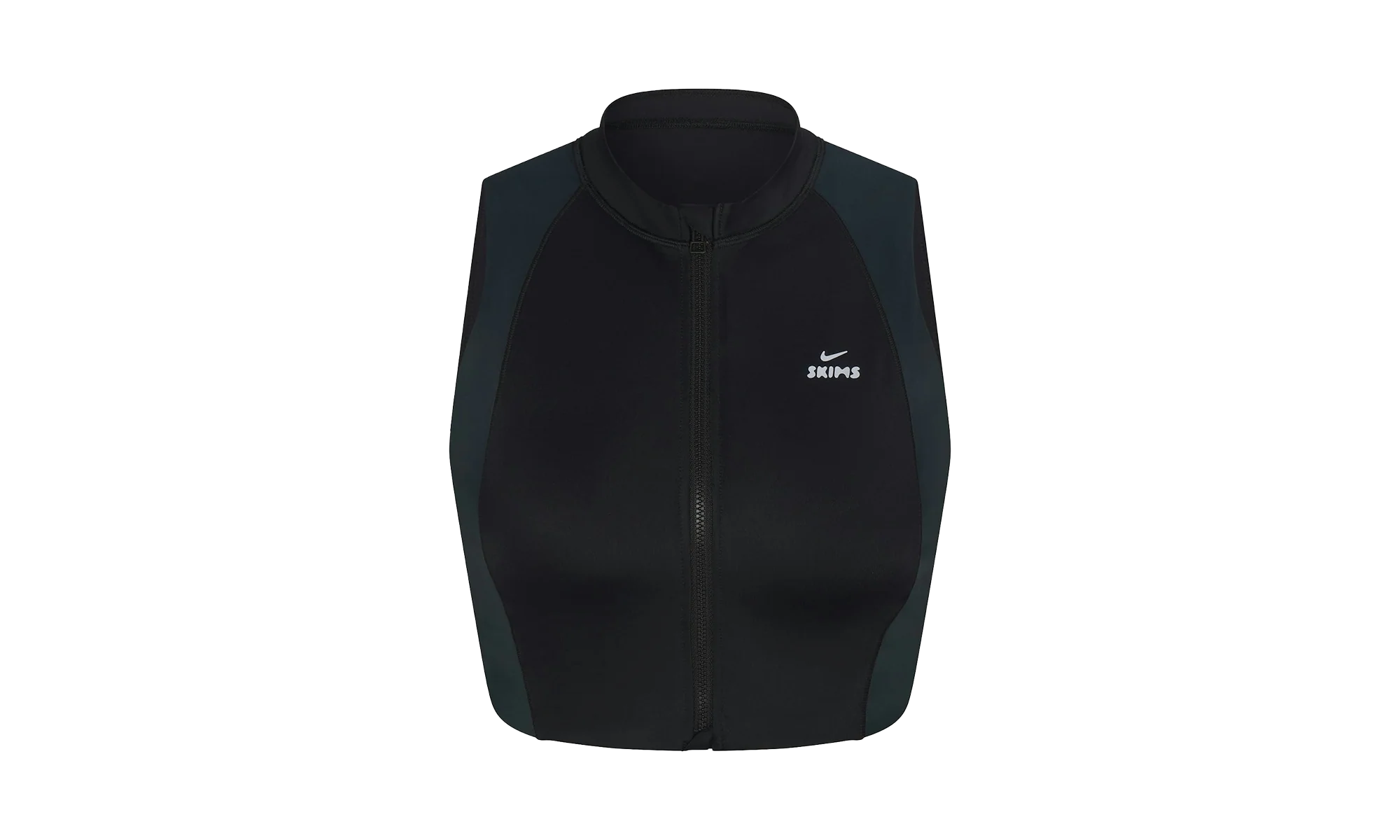 SHINE FRONT ZIP BRA "Nike - Obsidian And Dark Teal" SKM048