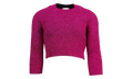 Cropped Crewneck Sweater "Pink Metallic" 482209 T6092 4407