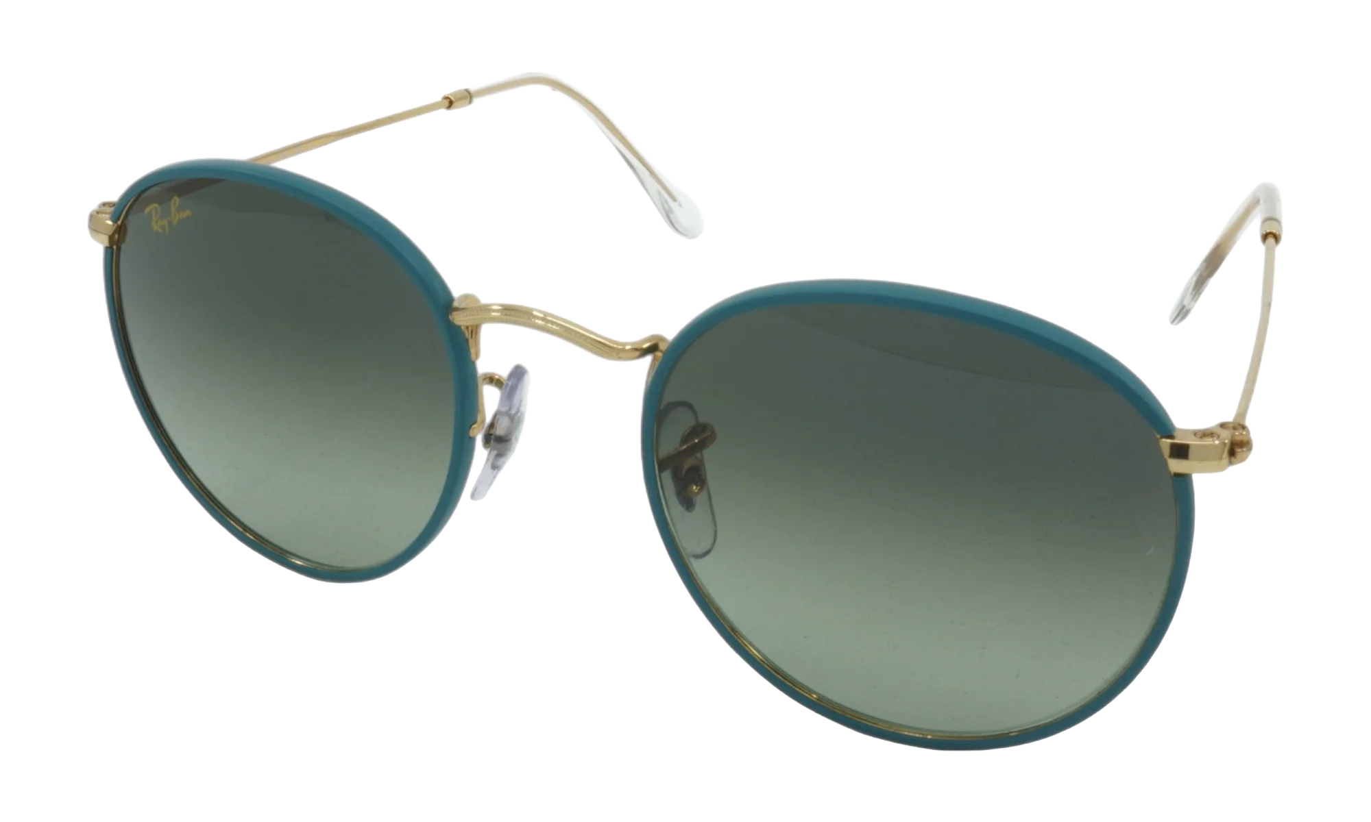 ROUND FULL COLOR SUNGLASSES "PETROLEUM ON LEGEND GOLD" RB3447JM-9196BH_50