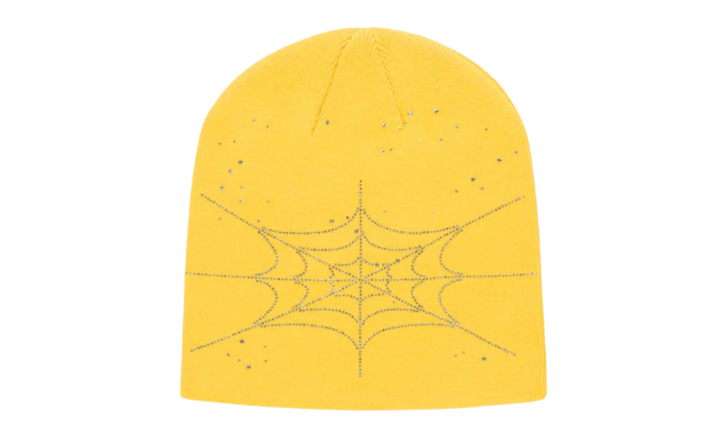 Rhinestone Skully Beanie "Yellow" SP5der370